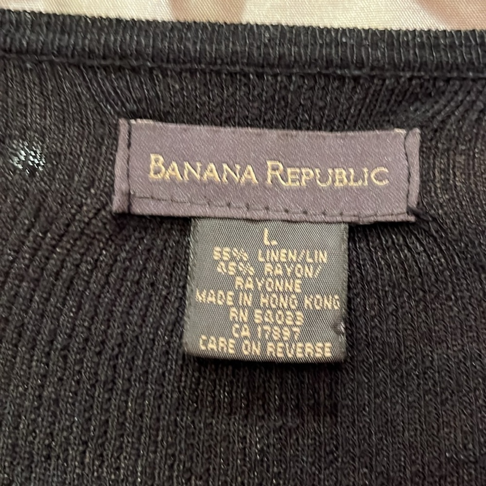 Banana Republic Black Lightweight V-Neck Cardigan - Picture 2 of 3